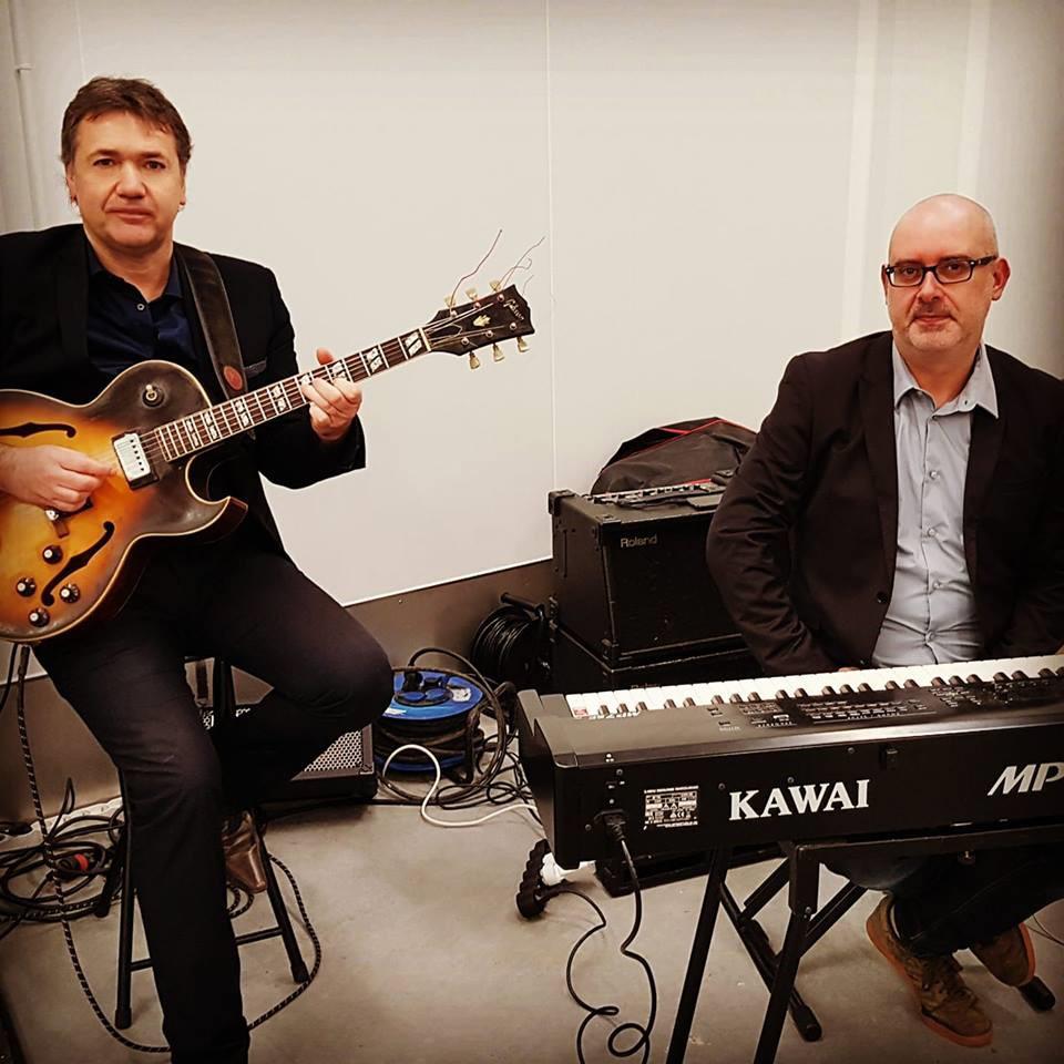 Brunch matinal le jeudi 07 mars 2019, avec JAZZIN' TOWN (en formule Duo Guitare et Piano) pour l'entreprise FleuraMetz au Marché d'Intérêt National (MIN) à Rézé (44).